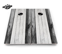 Grey Two Tone Slats Cornhole Boards - Pro Solution Lite Series