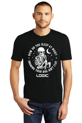 Logic Cornhole - How Do You Sleep At Night Skeleton T-Shirt - Multiple Colors Available
