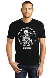 Logic Cornhole - How Do You Sleep At Night Skeleton T-Shirt - Multiple Colors Available