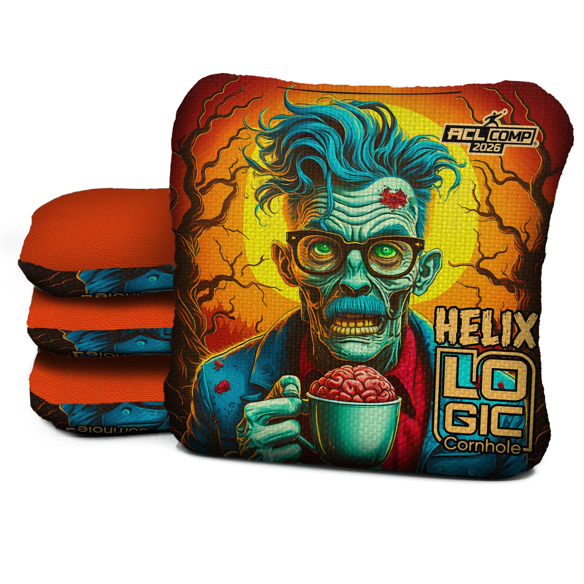 Logic Cornhole Zombie Brain Tea  - ACL PRO/COMP BAGS - MULTIPLE BAG SERIES - Set of 4 bags