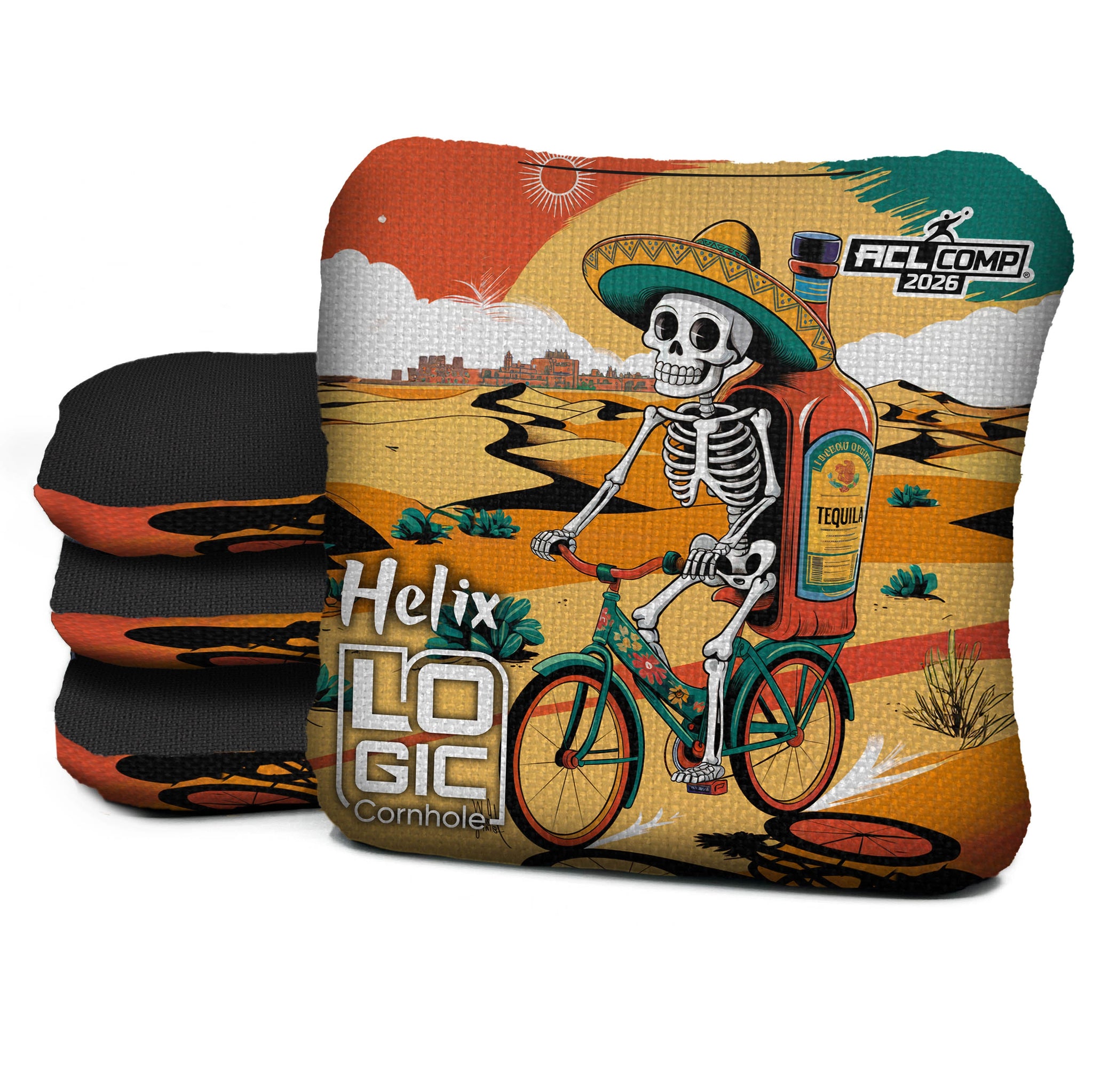 Logic Cornhole - Dia De Los Muertos  - ACL PRO & COMP BAGS - MULTIPLE BAG SERIES - Set of 4 bags