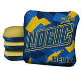 Logic Cornhole Angle Splat - Blue Yellow - ACL PRO 2026 BAGS - MULTIPLE BAG SERIES - Set of 4 bags
