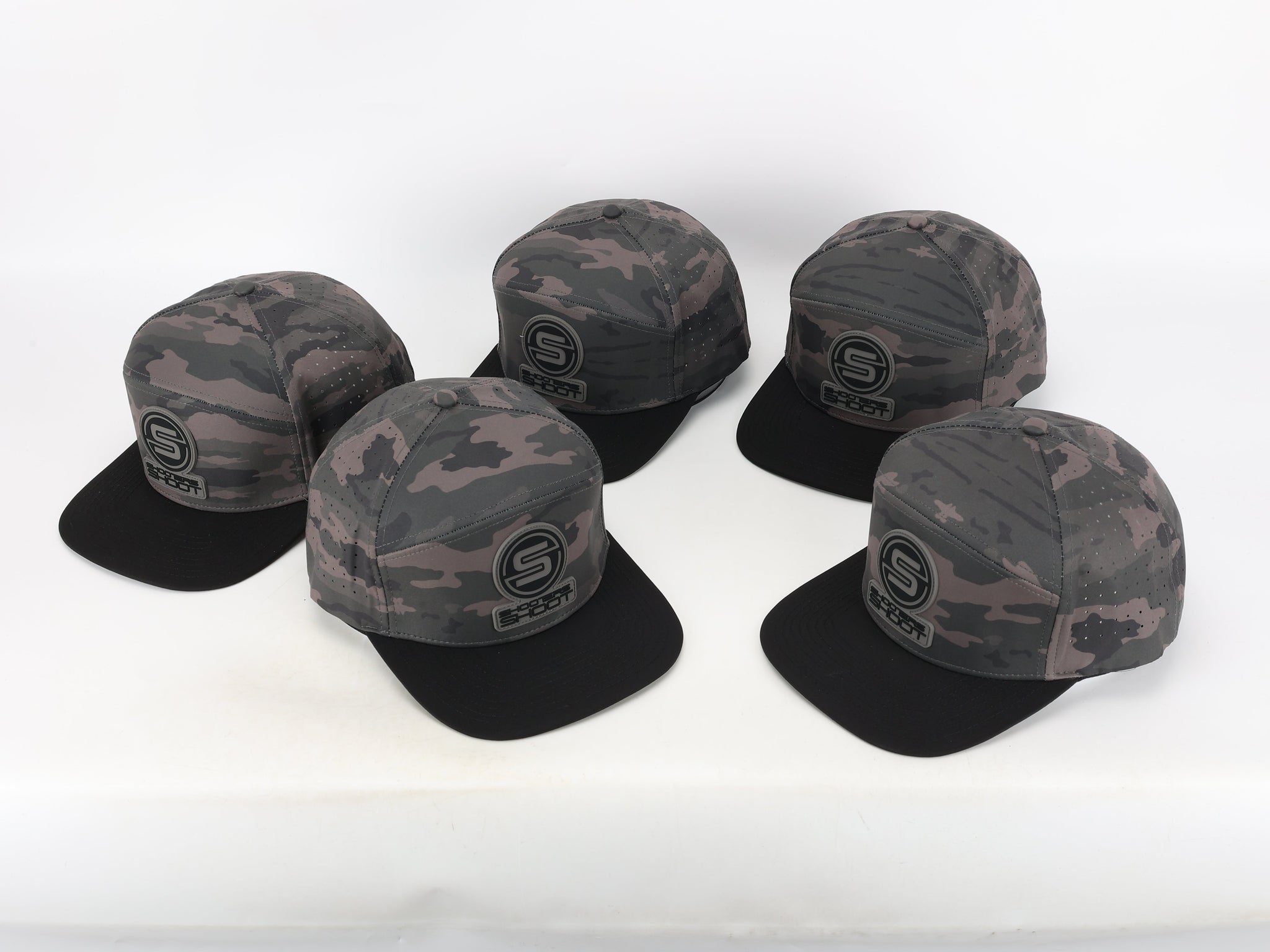 Killshots Cornhole 7 Panel Flat-Bill Snap-Back "Tactical" Hat - Camo