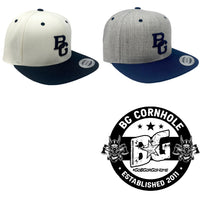 BG Cornhole Baseball SnapBack Flat Bill Hat - YUPOONG