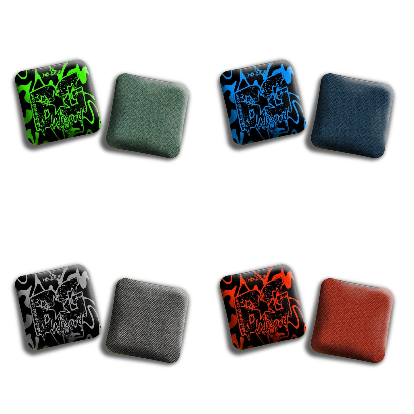 BG Cornhole 2025 BG Wizard 4" Mini Cornhole Bags - “DRIP COLORMATCH” - Set of 4 Bags
