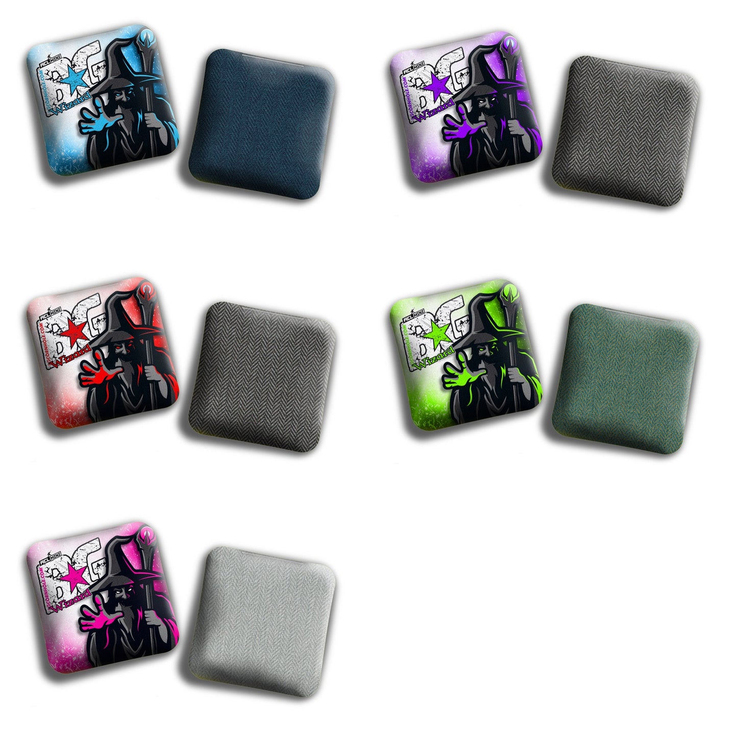 BG Cornhole 2025 BG Wizard 4" Mini Cornhole Bags - “OG WIZARD” - Set of 4 Bags