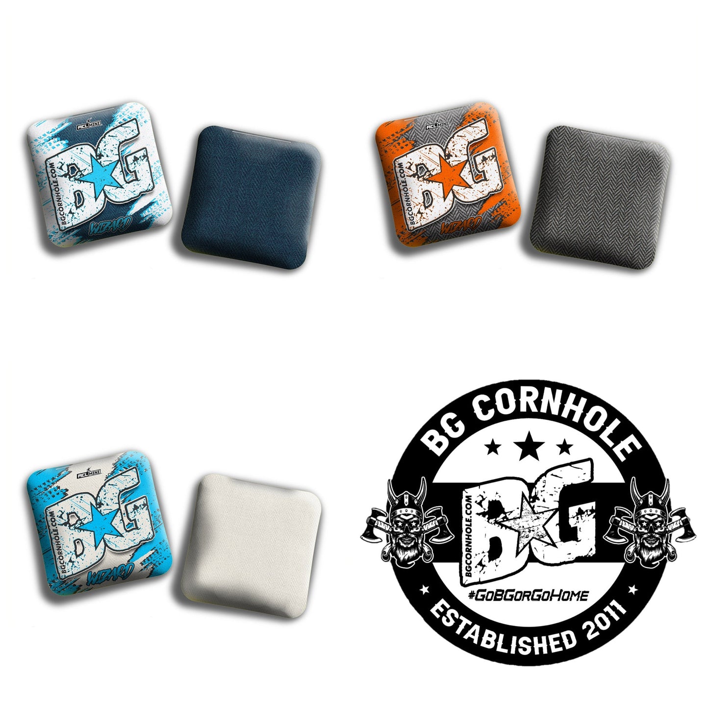 BG Cornhole 2025 BG Wizard 4" Mini Cornhole Bags - “TRAXX” - Set of 4 Bags