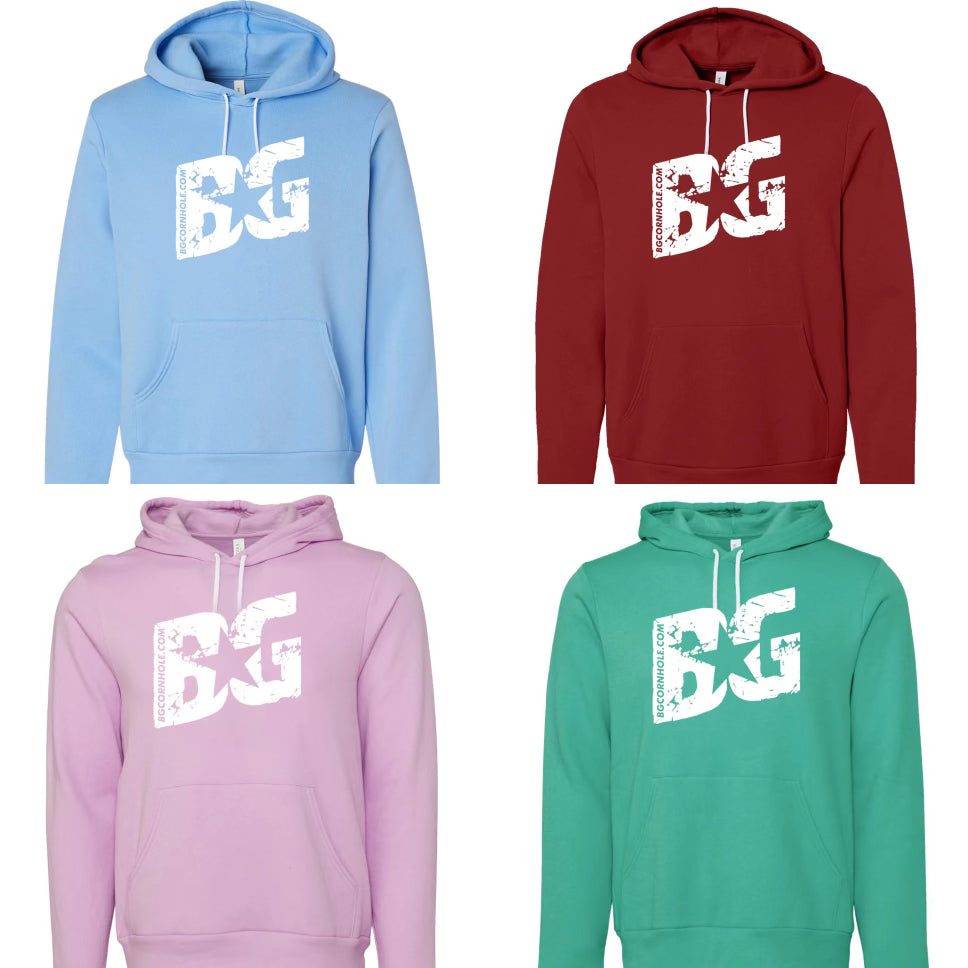 BG Cornhole Logo Unisex Fleece Hoodie - Multiple Colors