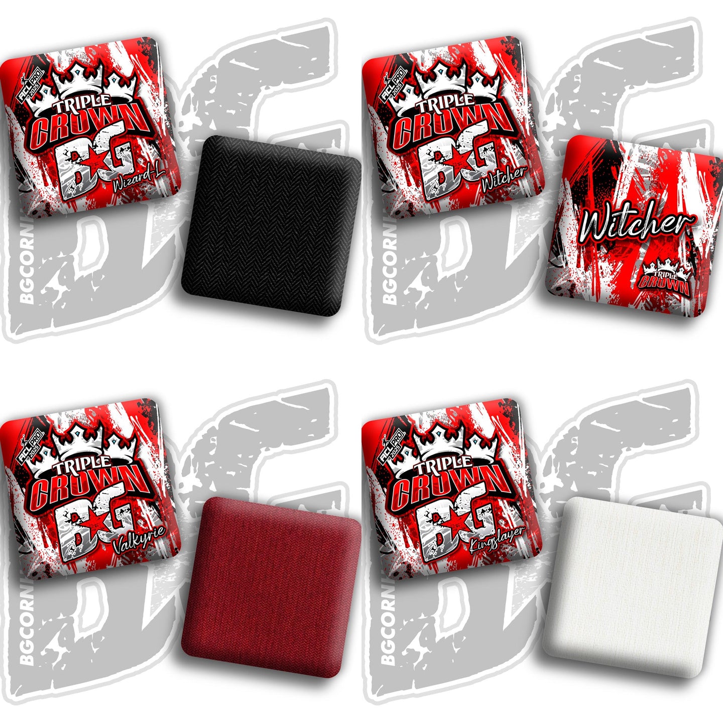 BG Cornhole 2026 Multiple Bag Models "Triple Crown Brush” Collab - ACL Pro Stamped Cornhole Bags - SET OF 4 BAGS
