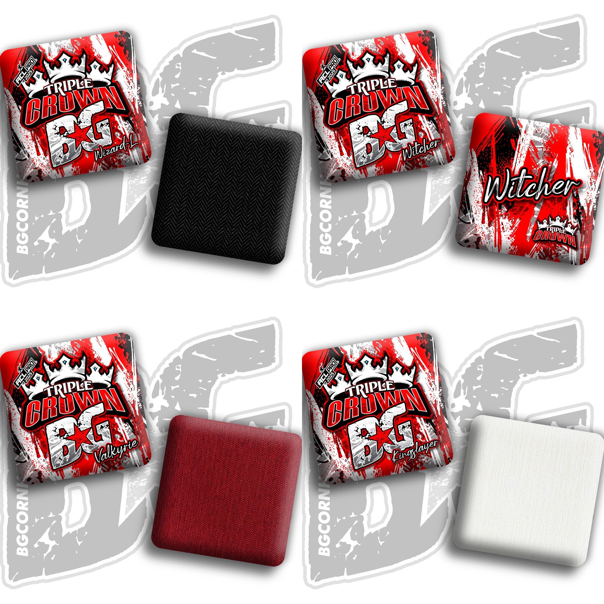 BG Cornhole 2026 Multiple Bag Models "Triple Crown Brush” Collab - ACL Pro Stamped Cornhole Bags - SET OF 4 BAGS