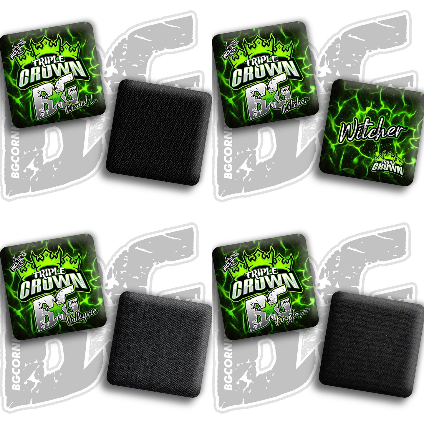 BG Cornhole 2026 Multiple Bag Models  "Triple Crown Slime” Collab - ACL Pro Stamped Cornhole Bags - SET OF 4 BAGS