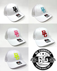 BG Cornhole White 112 Trucker Hat - Colored Embroidery - RICHARDSON