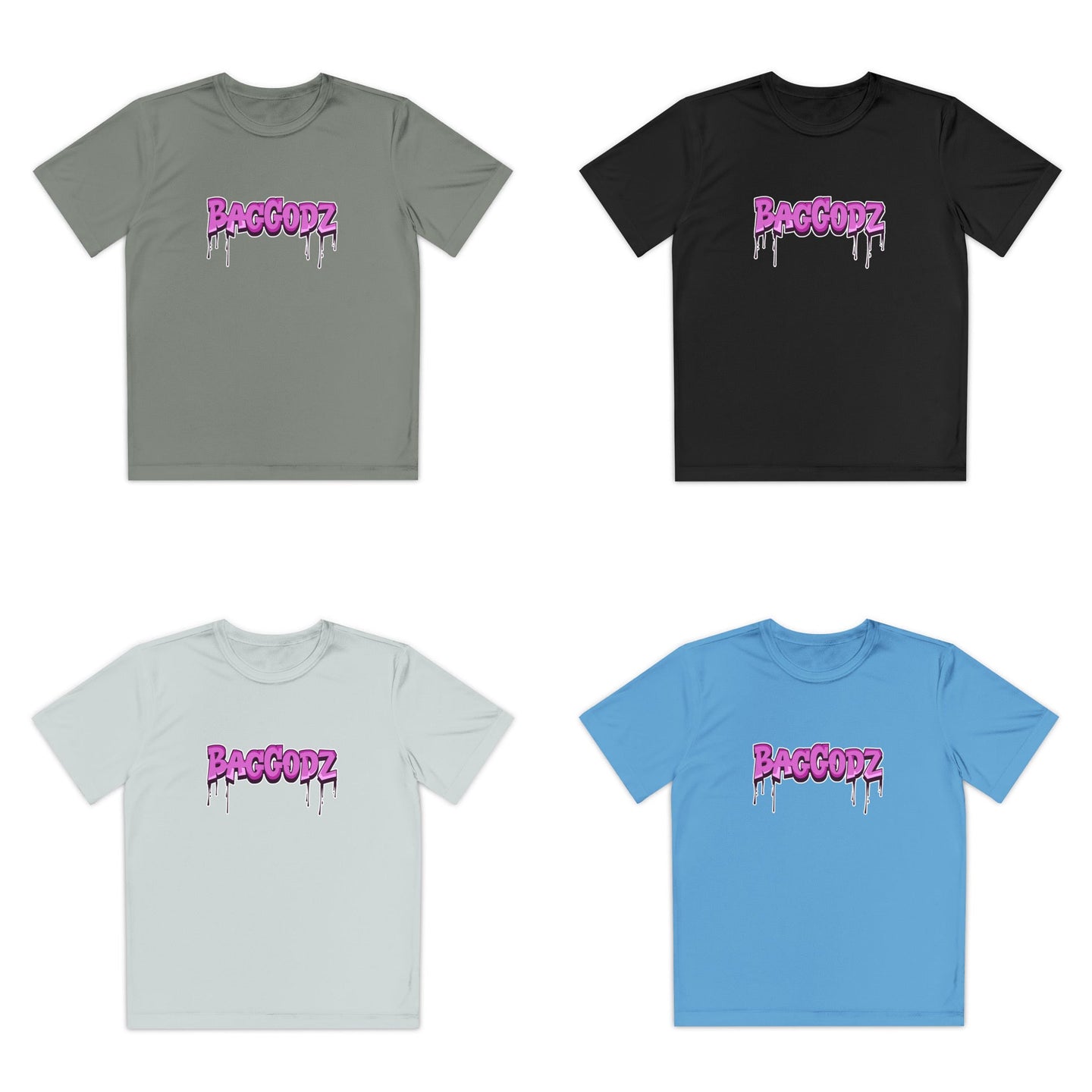 BG Cornhole Youth BagGodz Drip Performance Tee - Multiple Colors