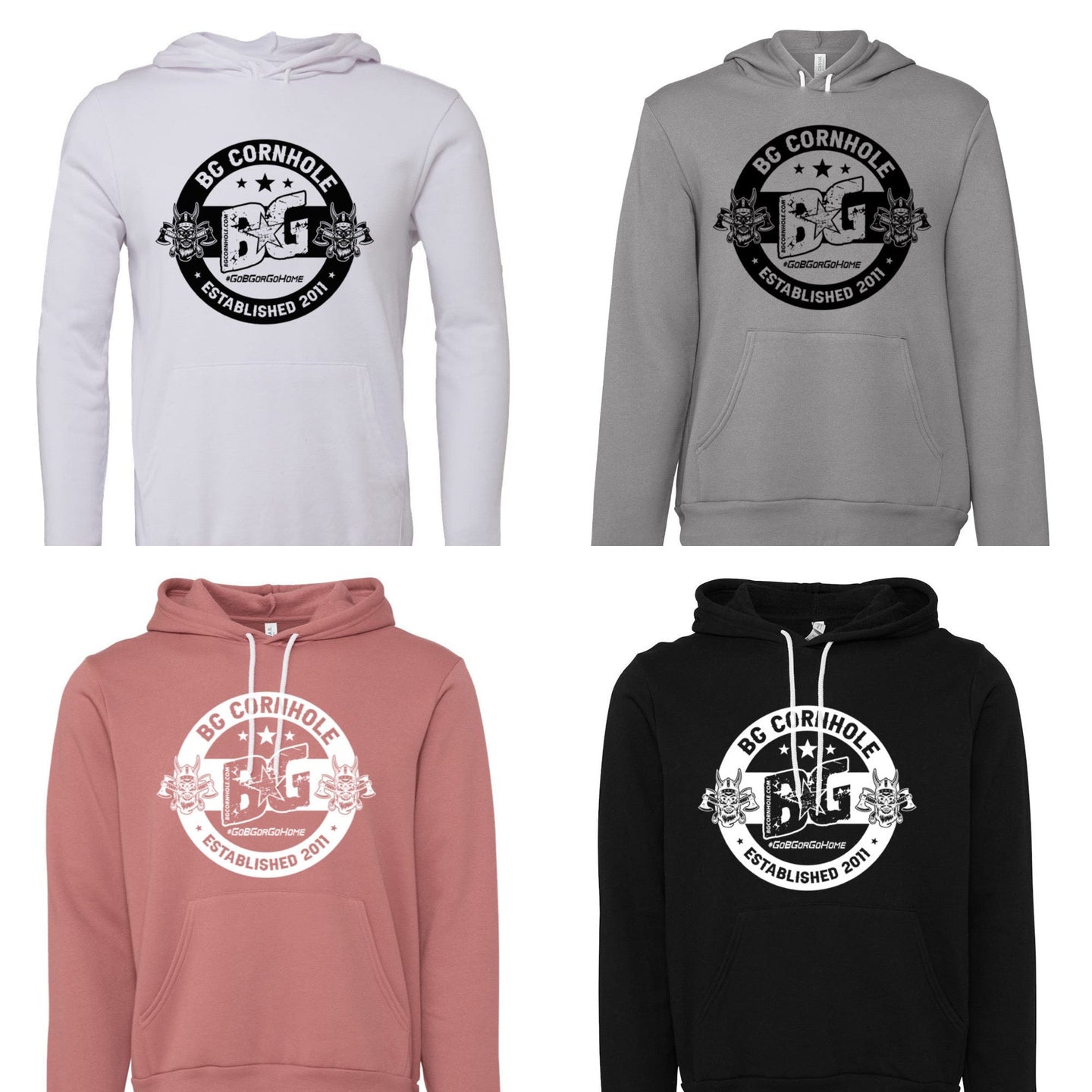 BG Cornhole Circle Logo Unisex Fleece Hoodie - Multiple Colors