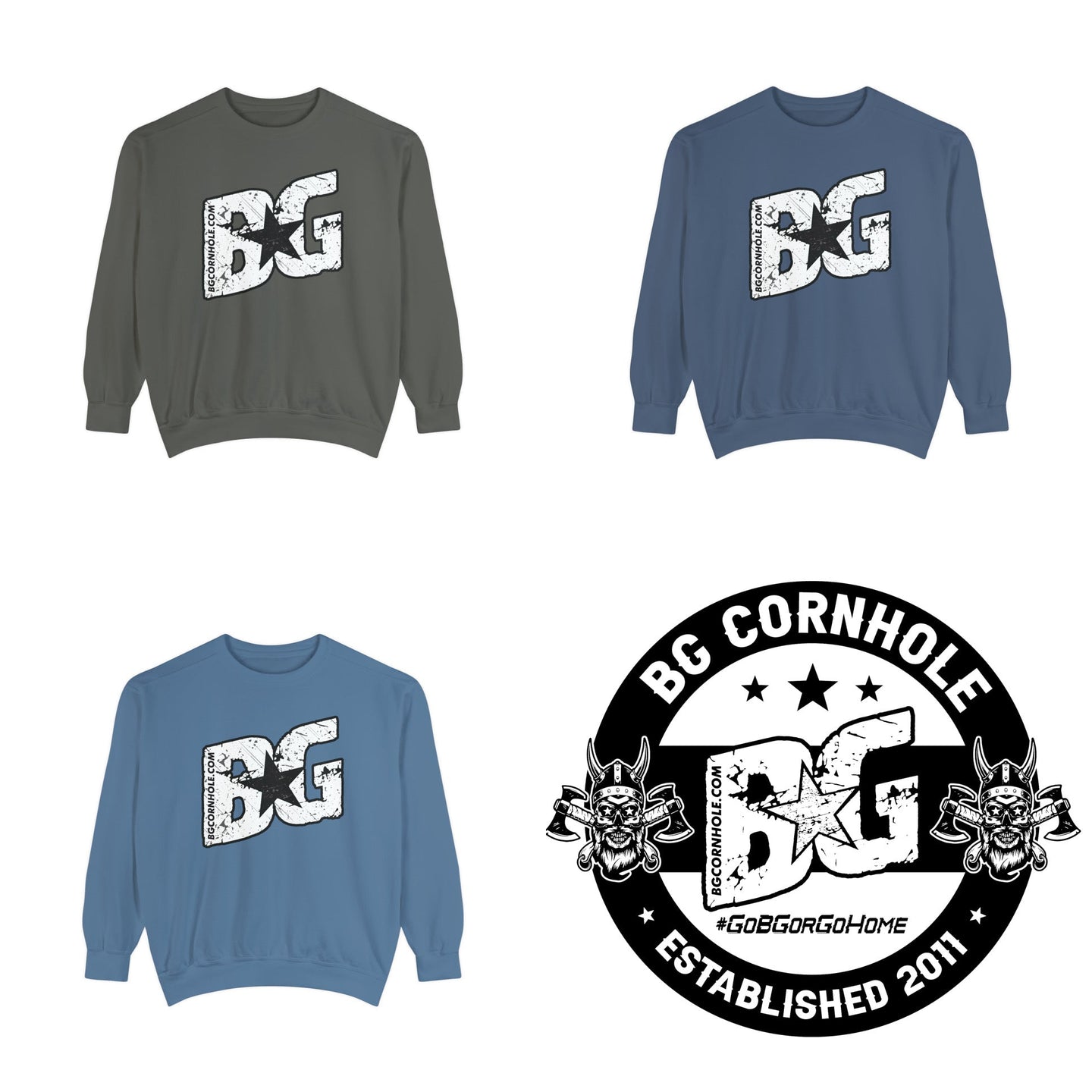 BG Cornhole Unisex Comfort Colors Crewneck - Multiple Colors
