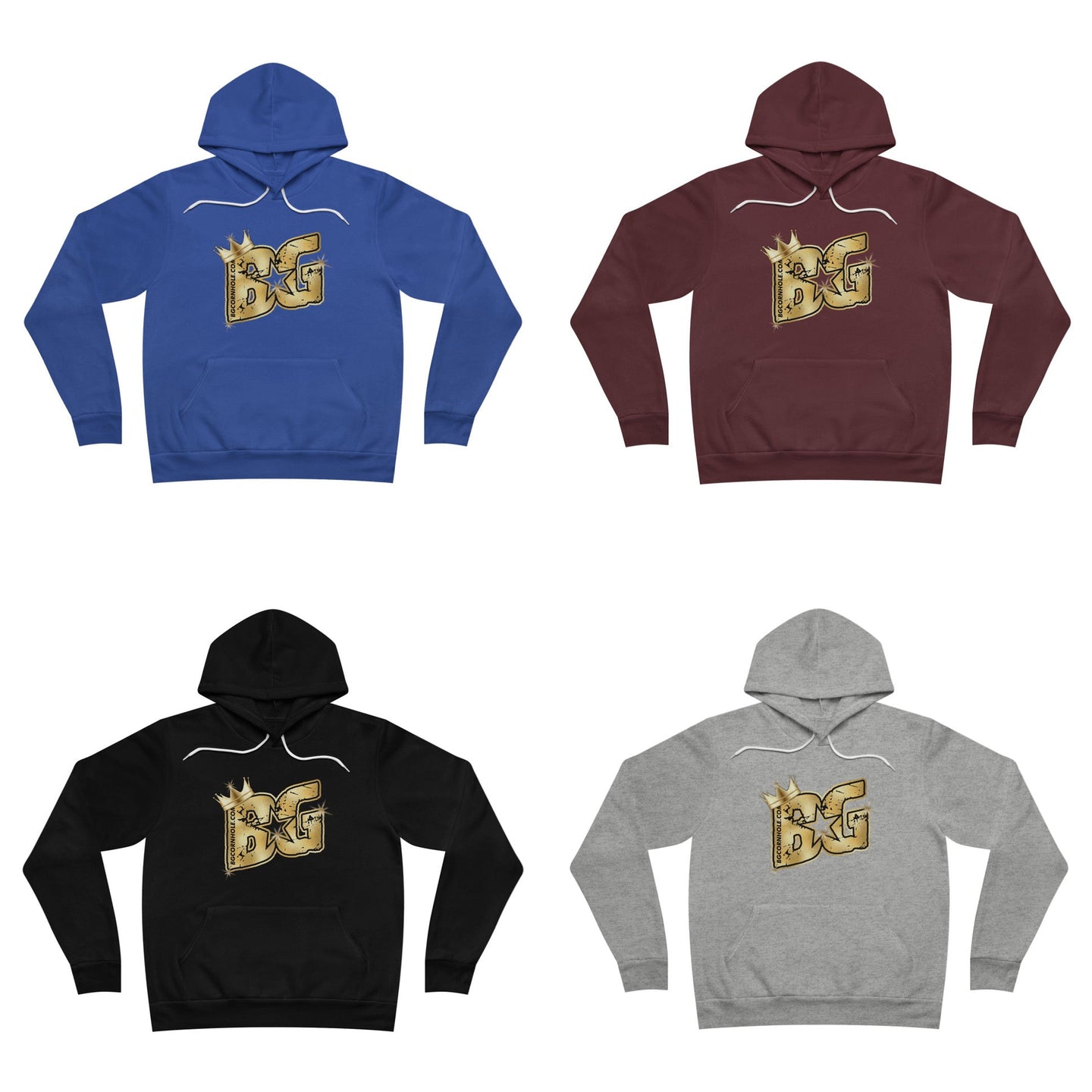 BG Cornhole - BG Crown Unisex Fleece Hoodie - Multiple Colors