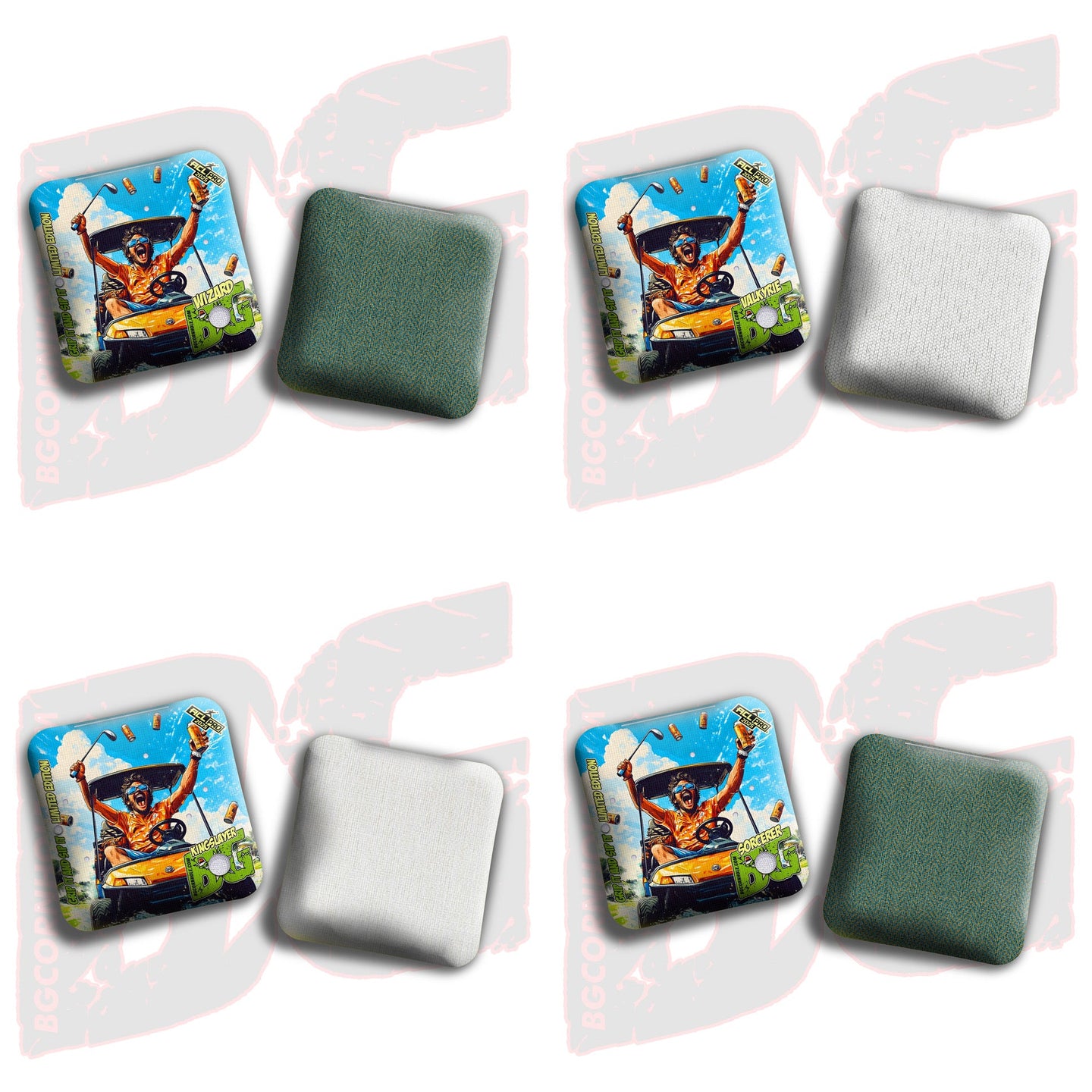 BG Cornhole 2026 Multiple Bag Models  “Grip it and Sip it” - ACL Pro Stamped Cornhole Bags - SET OF 4 BAGS