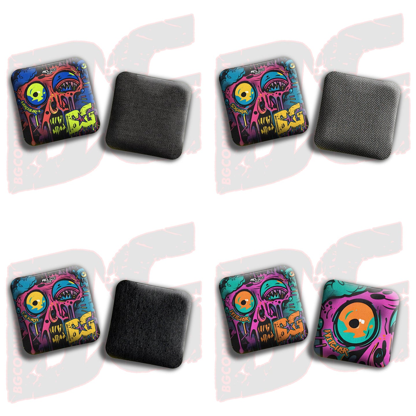 BG Cornhole 2026 Multiple Bag Models  “MELTDOWN MODE” - ACL Pro Stamped Cornhole Bags - SET OF 4 BAGS