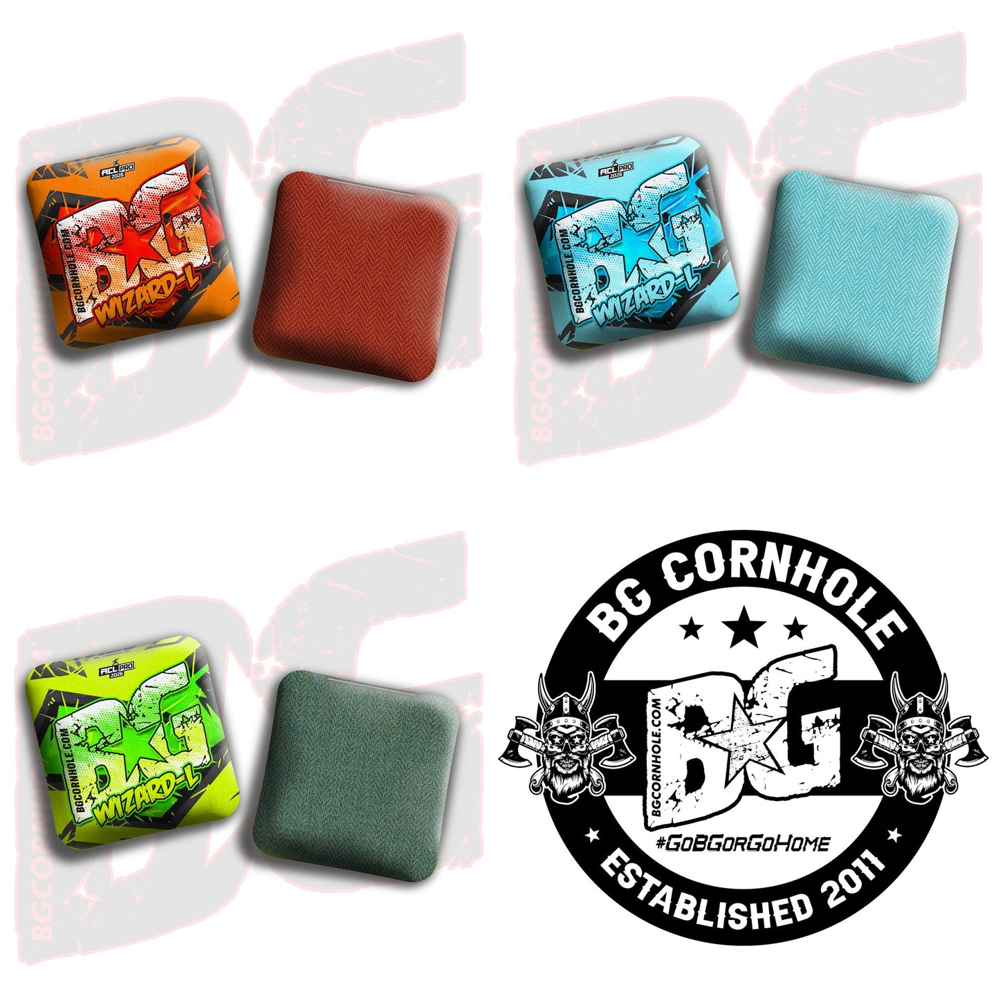 BG Cornhole 2026 BG Wizard L "Power Surge" - ACL Pro Stamped Cornhole Bags - SET OF 4 BAGS