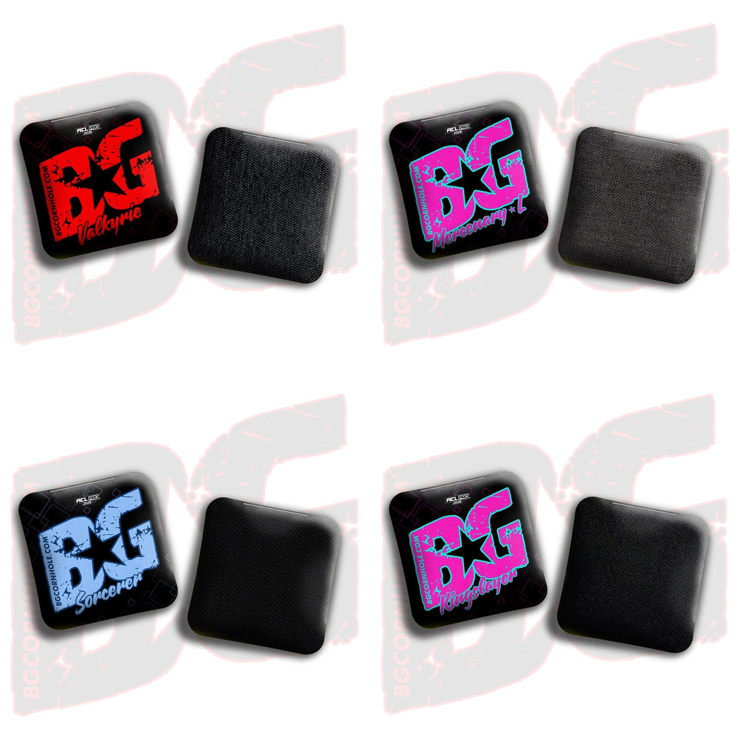 BG Cornhole 2026 Multiple Bag Models  “2026 Standard” - ACL Pro Stamped Cornhole Bags - SET OF 4 BAGS