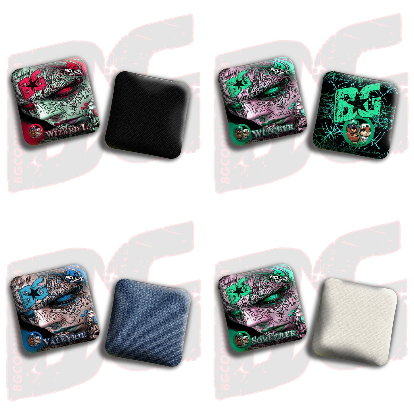 BG Cornhole 2026 Multiple Bag Models  "Oracle” Collab - ACL Pro Stamped Cornhole Bags - SET OF 4 BAGS