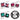 BG Cornhole 2026 COMP BG SAMURAI - "Hex Godz" - ACL Comp Stamped Cornhole Bags - SET OF 4 BAGS