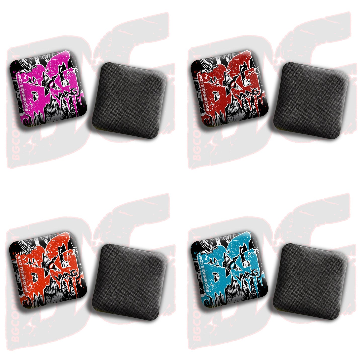BG Cornhole 2026 COMP BG VIKING - "Halloween" - ACL Comp Stamped Cornhole Bags - SET OF 4 BAGS