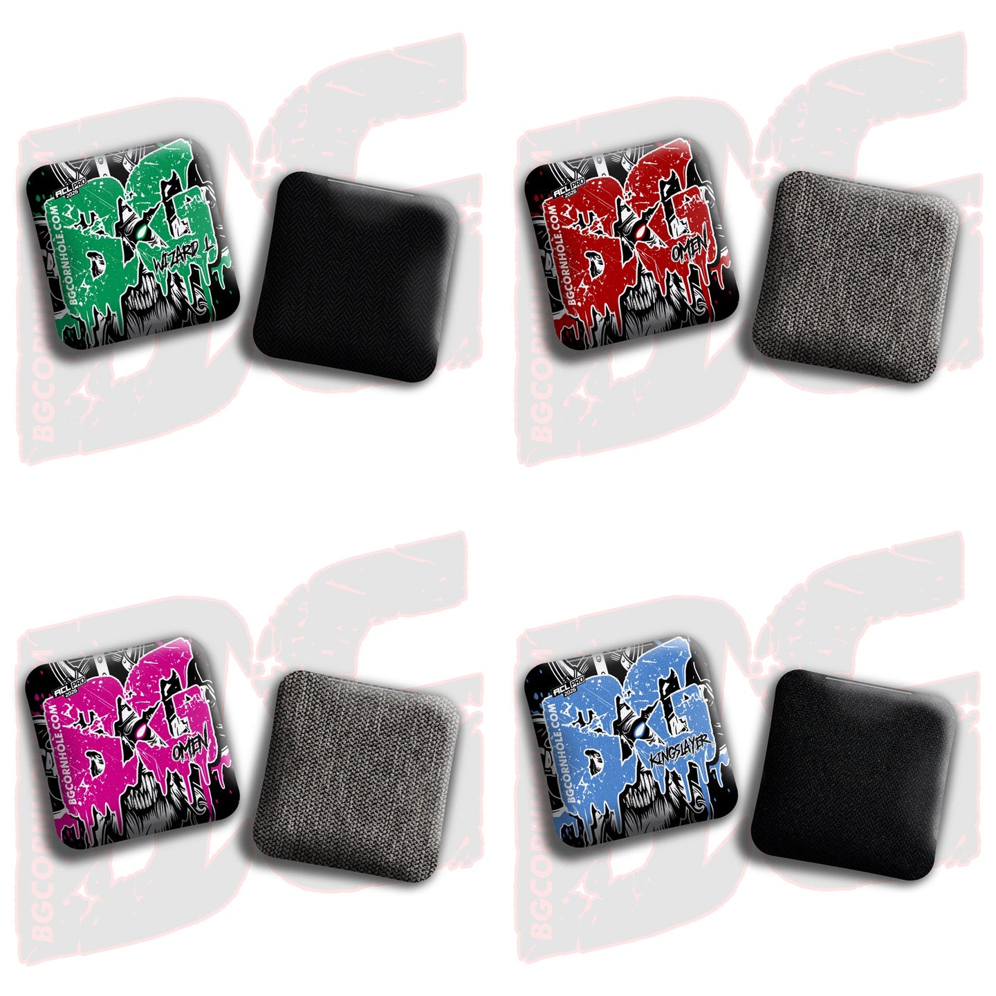 BG Cornhole 2026 BG Multiple Bag Types "Halloween" - ACL Pro Stamped Cornhole Bags - SET OF 4 BAGS