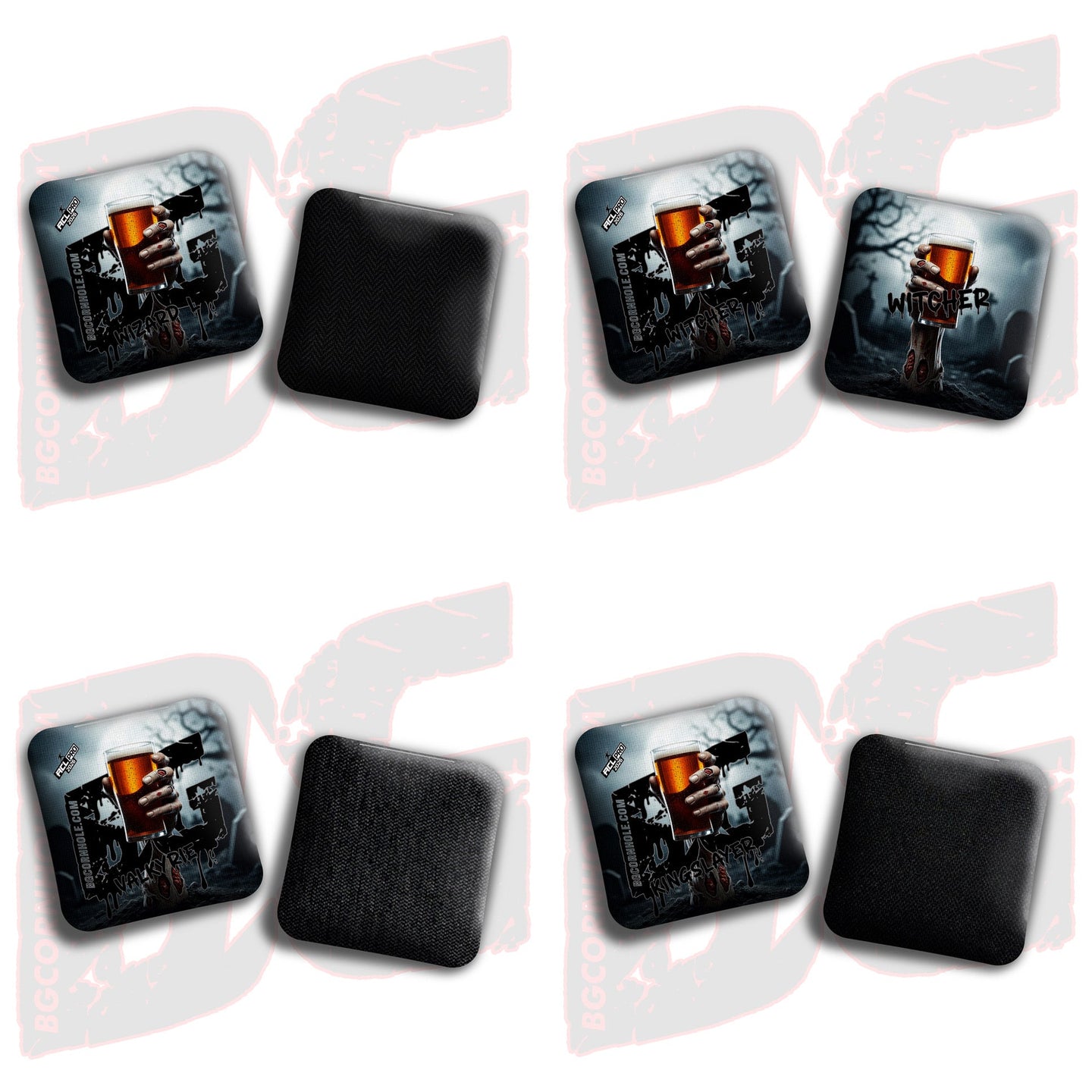 BG Cornhole 2026 BG Multiple Bag Types "Halloween Beer" - ACL Pro Stamped Cornhole Bags - SET OF 4 BAGS