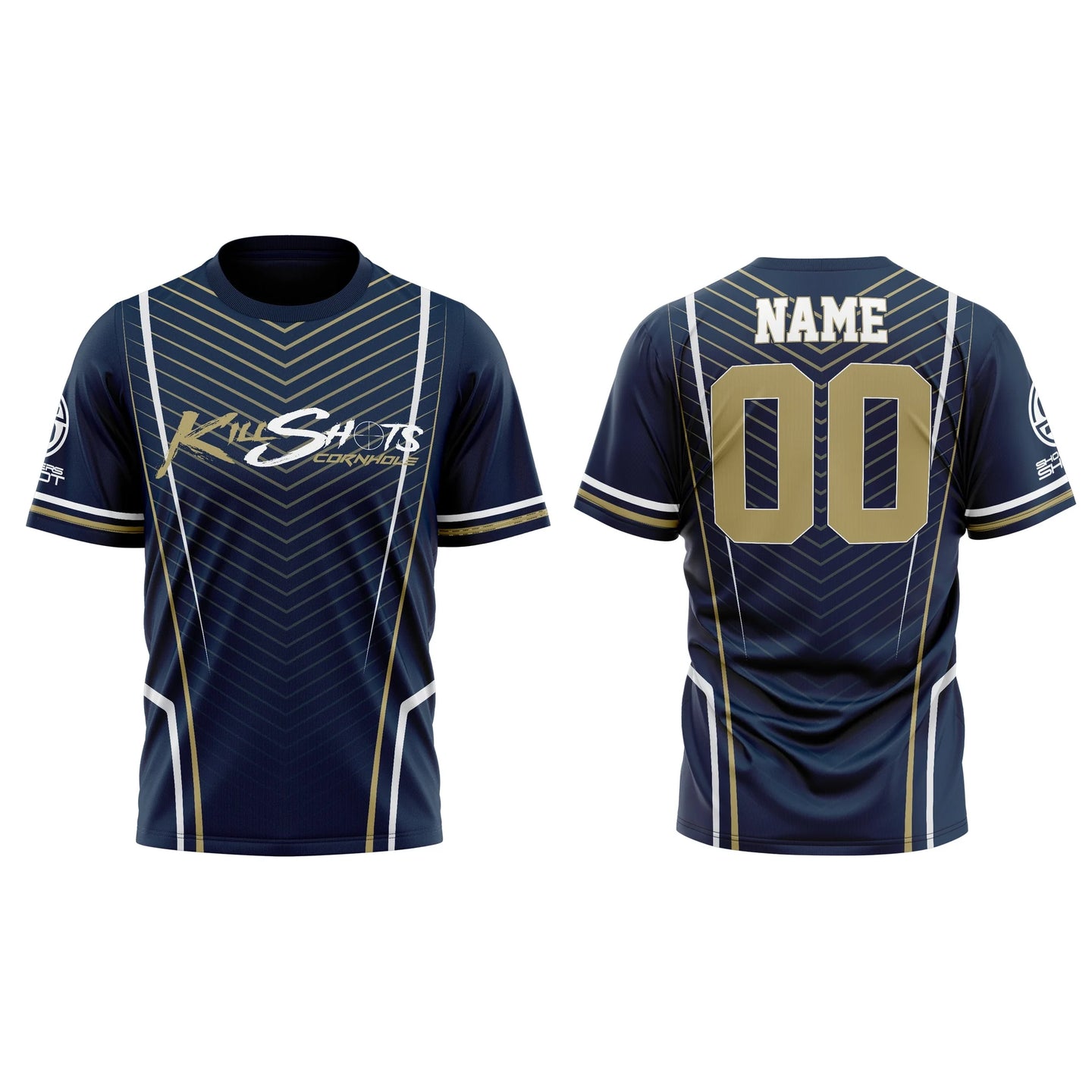 Killshots Cornhole Sublimated Premium Sports Jersey - "V-Stripe"