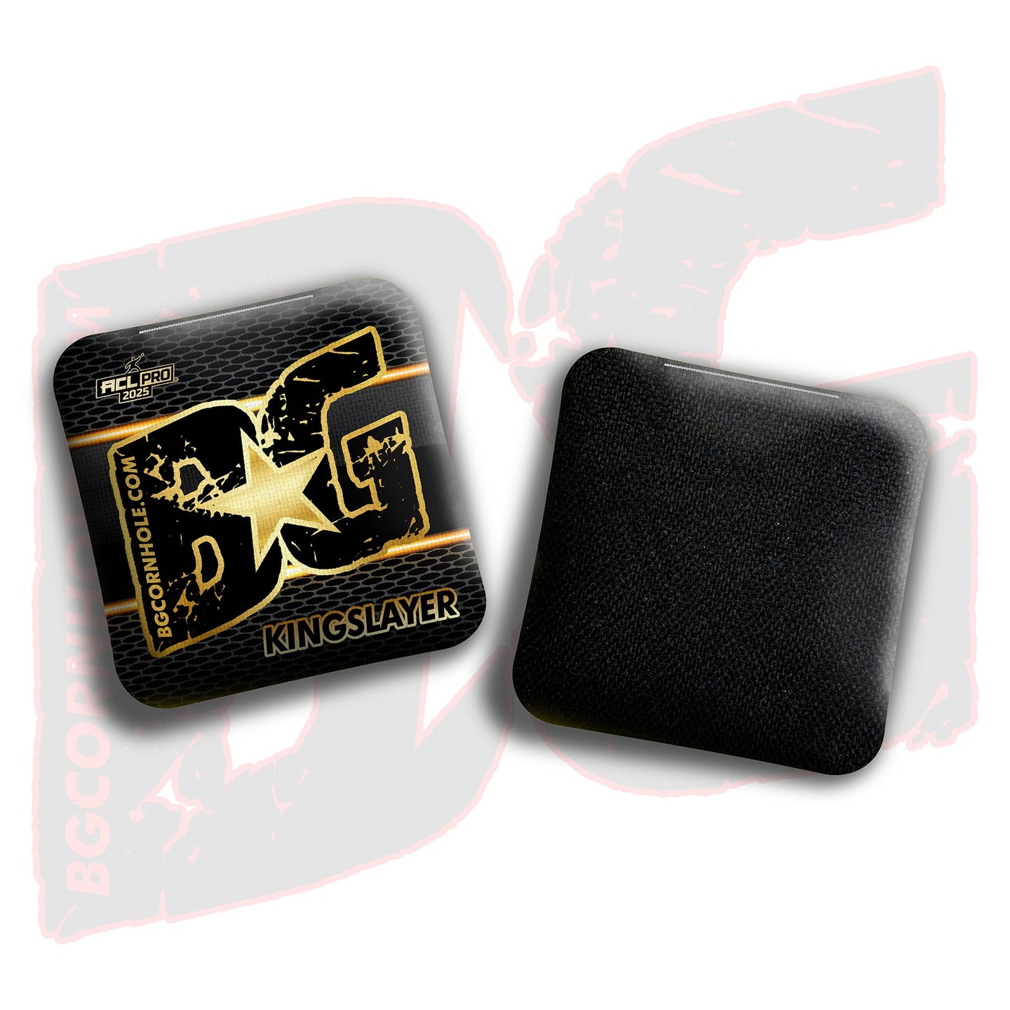 BG Cornhole 2026 BG Kingslayer "Black and Gold" - ACL Pro Stamped Cornhole Bags - SET OF 4 BAGS