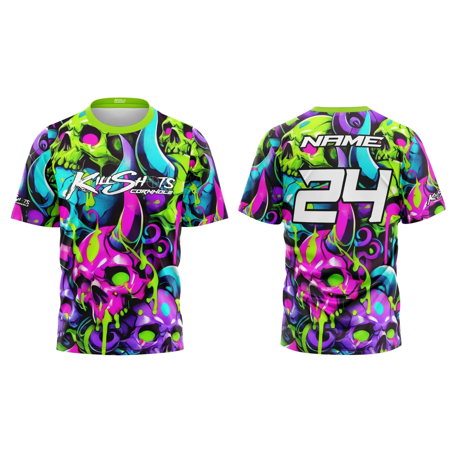 Killshots Cornhole Sublimated Premium Sports Jersey - "Skull Symphony"