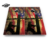 Faded Lineman Flag Cornhole Boards - Pro Solution Lite Series