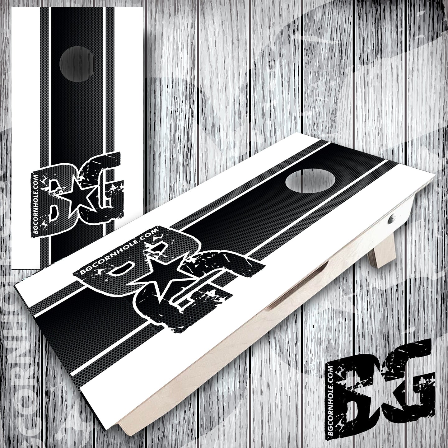 BG Cornhole Mini Boards - Mesh Racing Stripes