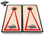 Red/Black Hole Ring Cornhole Boards - Pro Solution Elite Series