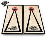 Red/Black Hole Ring Cornhole Boards - Pro Solution Elite Series