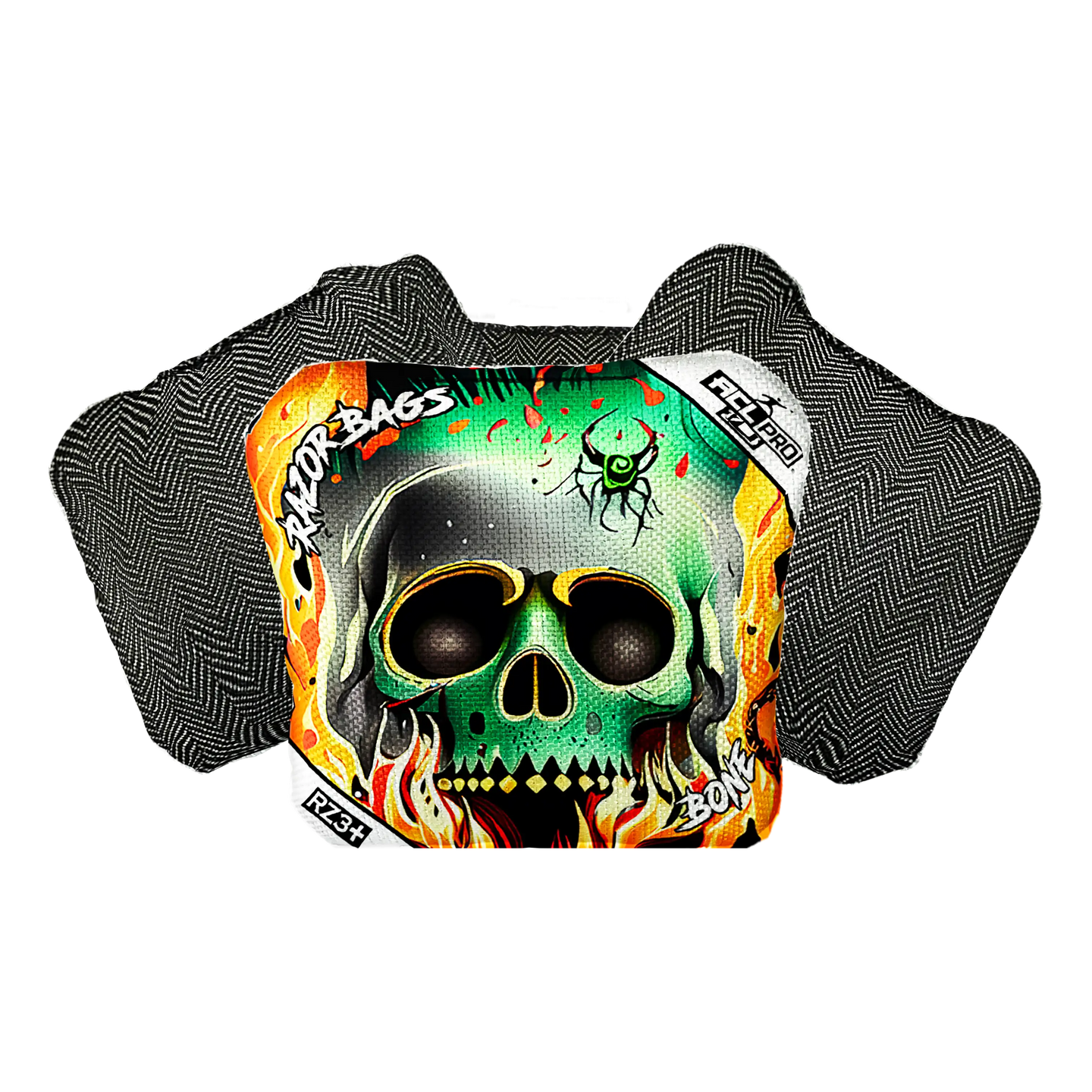 Bone | Nuclear Skull | ACL PRO Razor Cornhole Bags