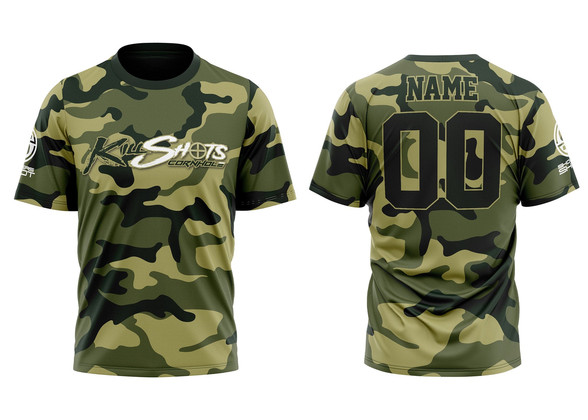 Killshots Cornhole Sublimated Premium Sports Jersey - "Camo"