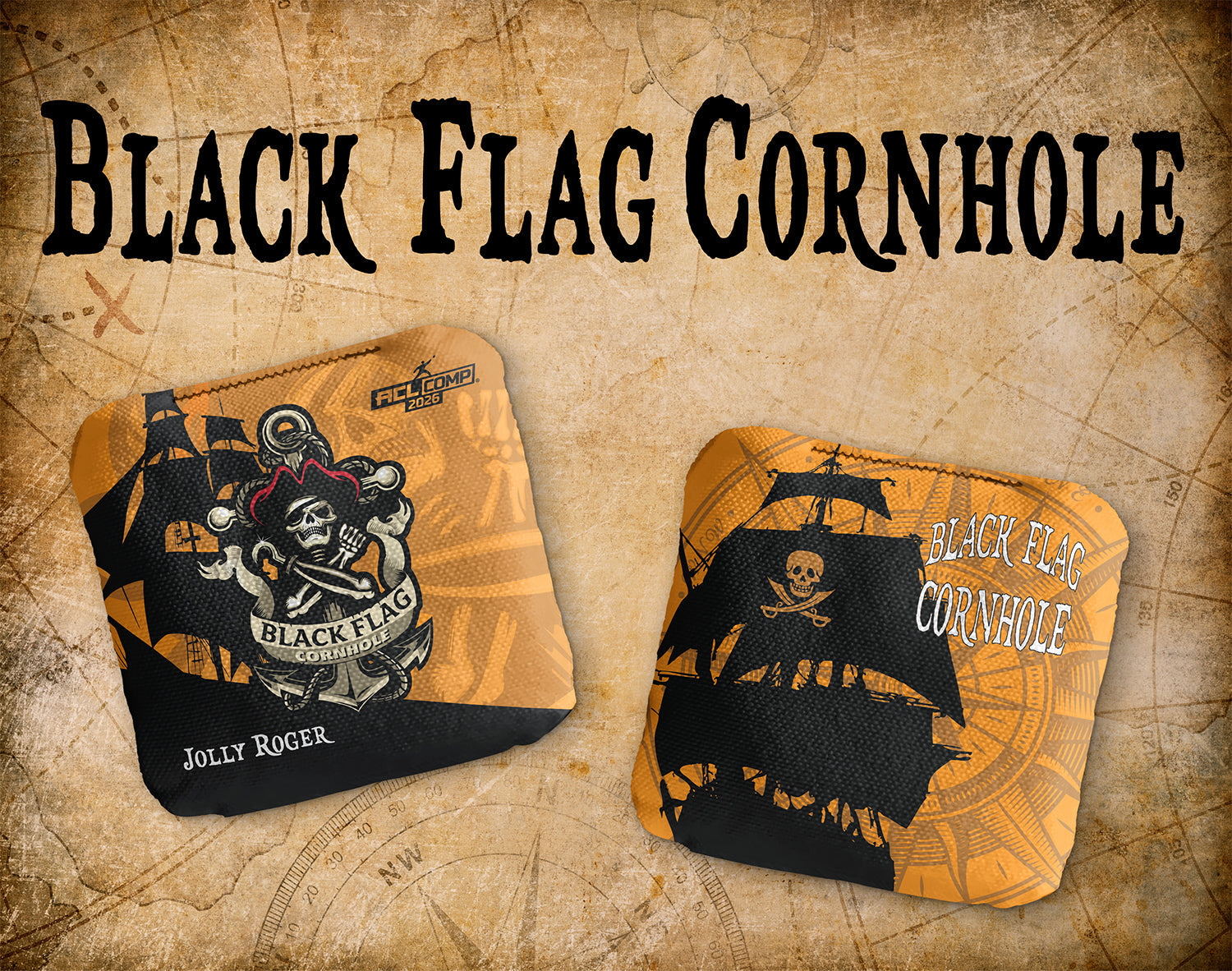 Black Flag Cornhole Jolly Roger - ACL Comp 2026