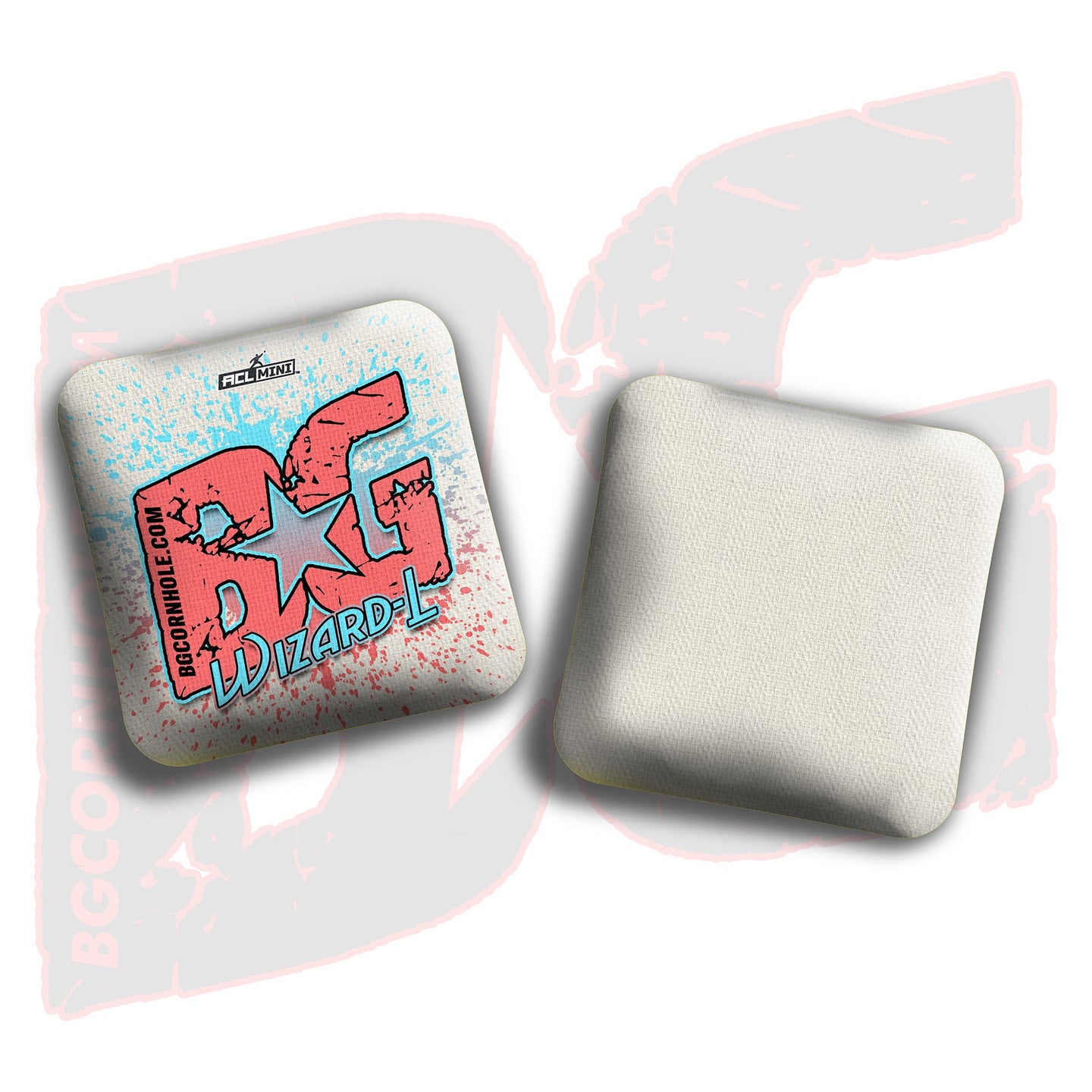 BG Cornhole 2025 BG Wizard L 4" Mini Cornhole Bags - “Paint Splatter" - Set of 4 Bags