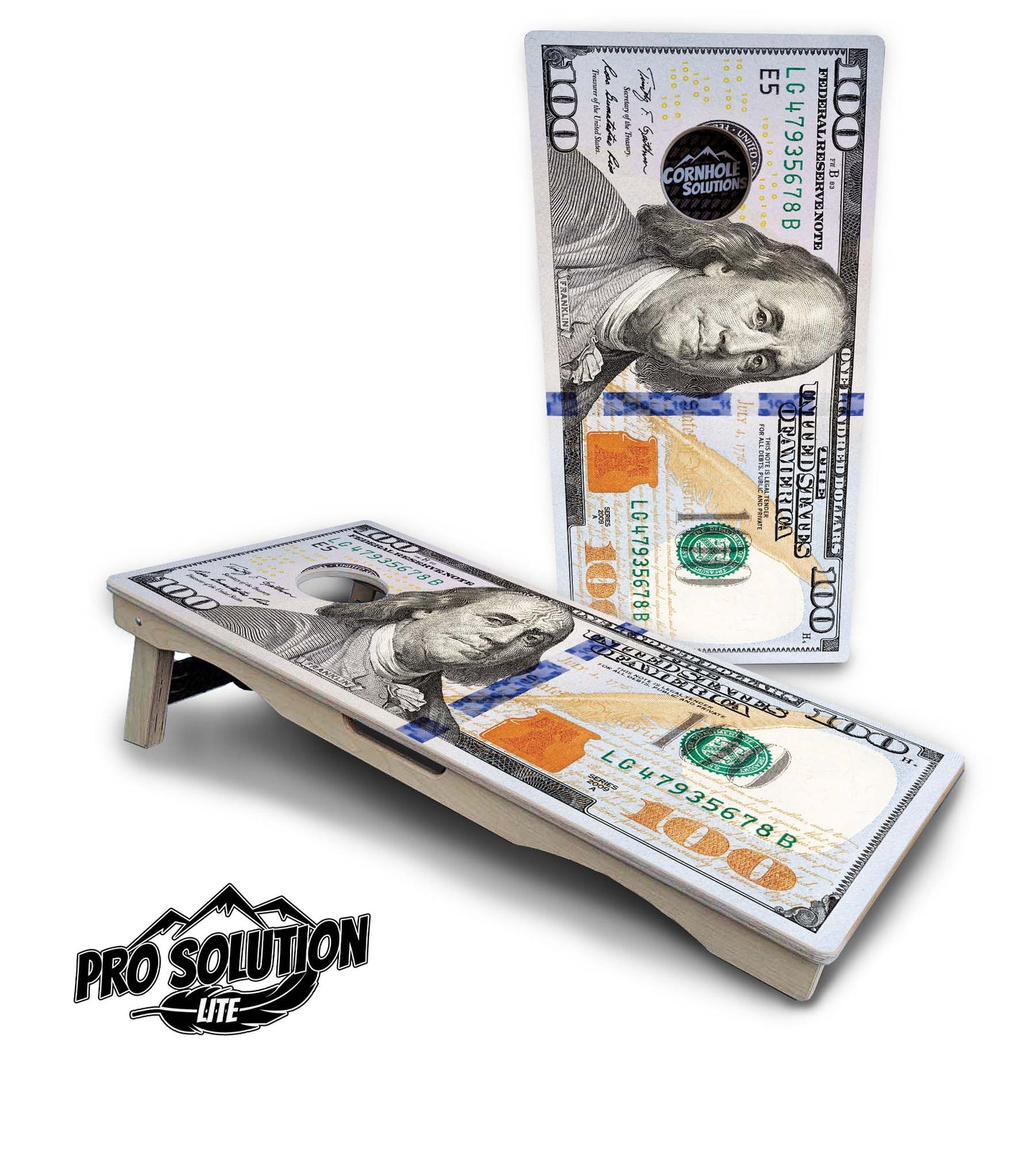 $100 Bill Cornhole Boards - Pro Solution Lite Series