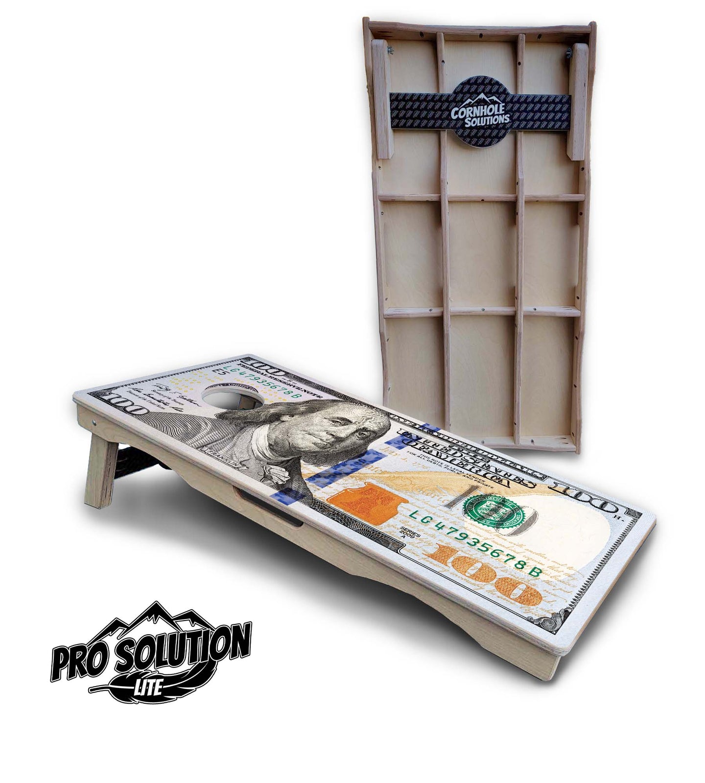 $100 Bill Cornhole Boards - Pro Solution Lite Series