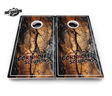 Distressed Live Edge Cornhole Boards - Pro Solution Lite Series