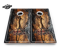 Distressed Live Edge Cornhole Boards - Pro Solution Lite Series