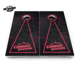 Glow Hole Black Cornhole Boards - Pro Solution Lite Series