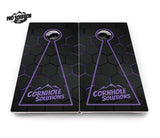 Glow Hole Black Cornhole Boards - Pro Solution Lite Series