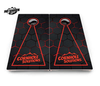 Glow Hole Black Cornhole Boards - Pro Solution Lite Series