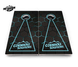 Glow Hole Black Cornhole Boards - Pro Solution Lite Series