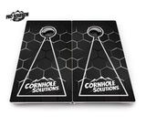 Glow Hole Black Cornhole Boards - Pro Solution Lite Series