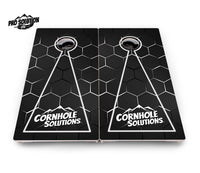Glow Hole Black Cornhole Boards - Pro Solution Lite Series